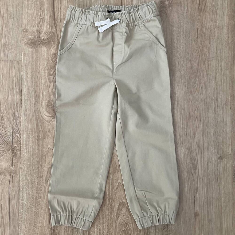NEW PEDAL boys twill jogger in khaki
